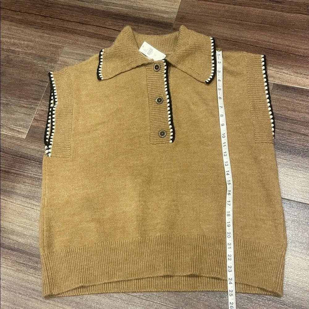 NWT Maeve Sleeveless Collared Sweater Vest - Picture 3 of 7